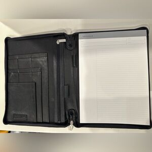 Black Leather Kenneth Cole Executive Organizer/Portfolio